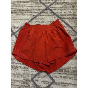 Lululemon Hotty Hot Short Size 4 Red/orange Glow